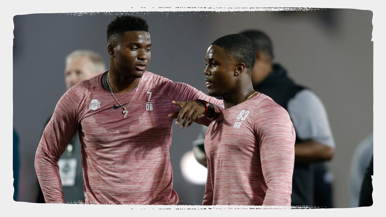 Dwayne Haskins connects with Terry McLaurin in Redskins rookie camp