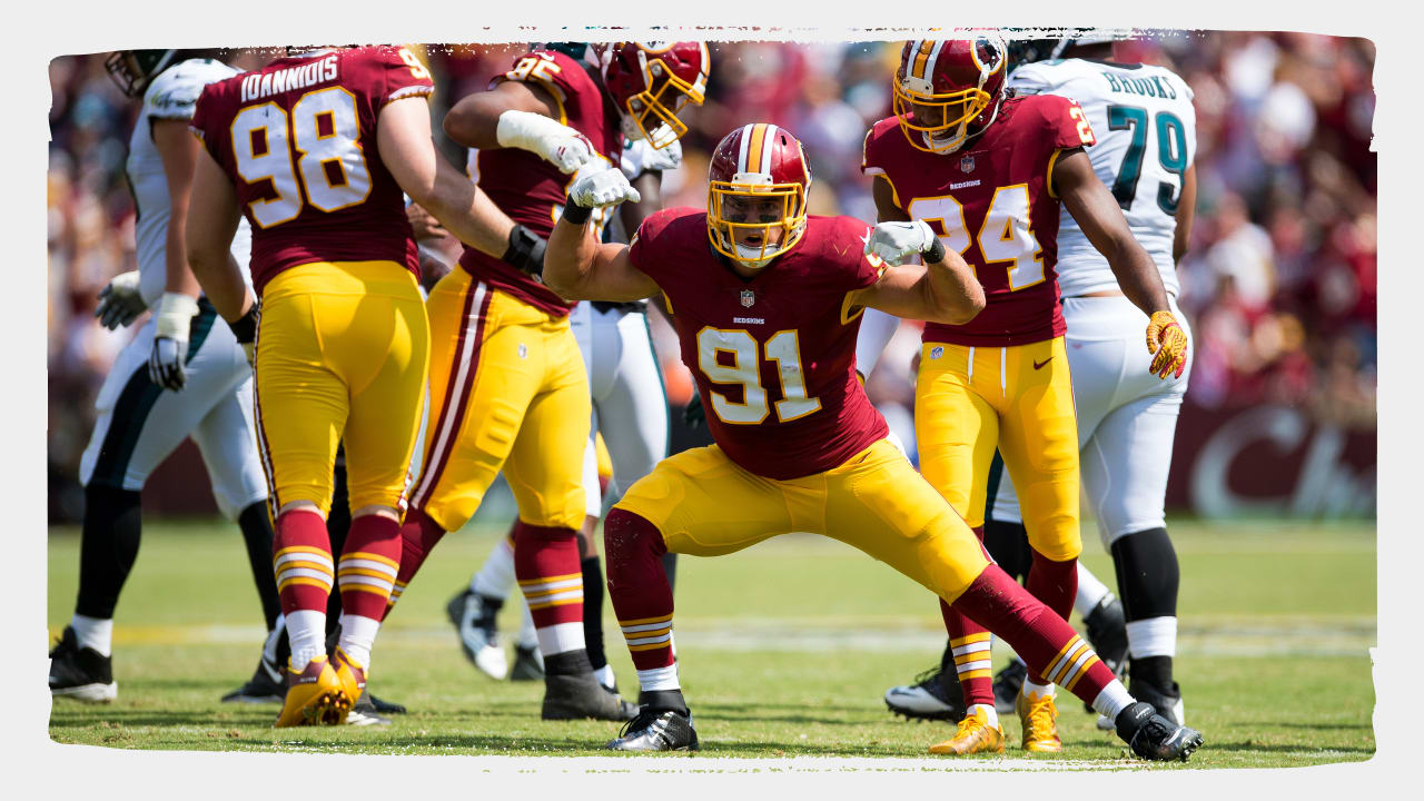 Ryan Kerrigan flexing on way to Redskins sack record