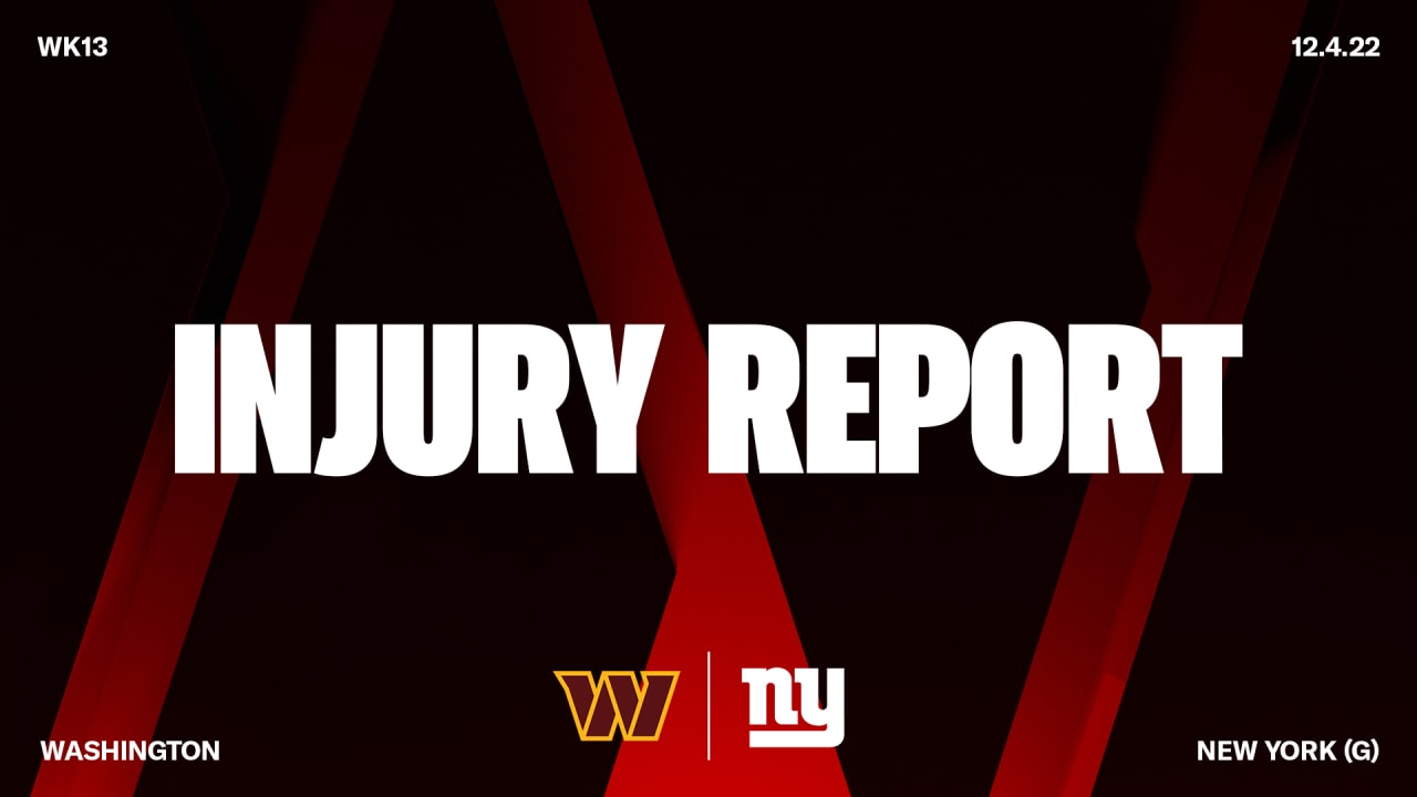 Week 13 Injury Report