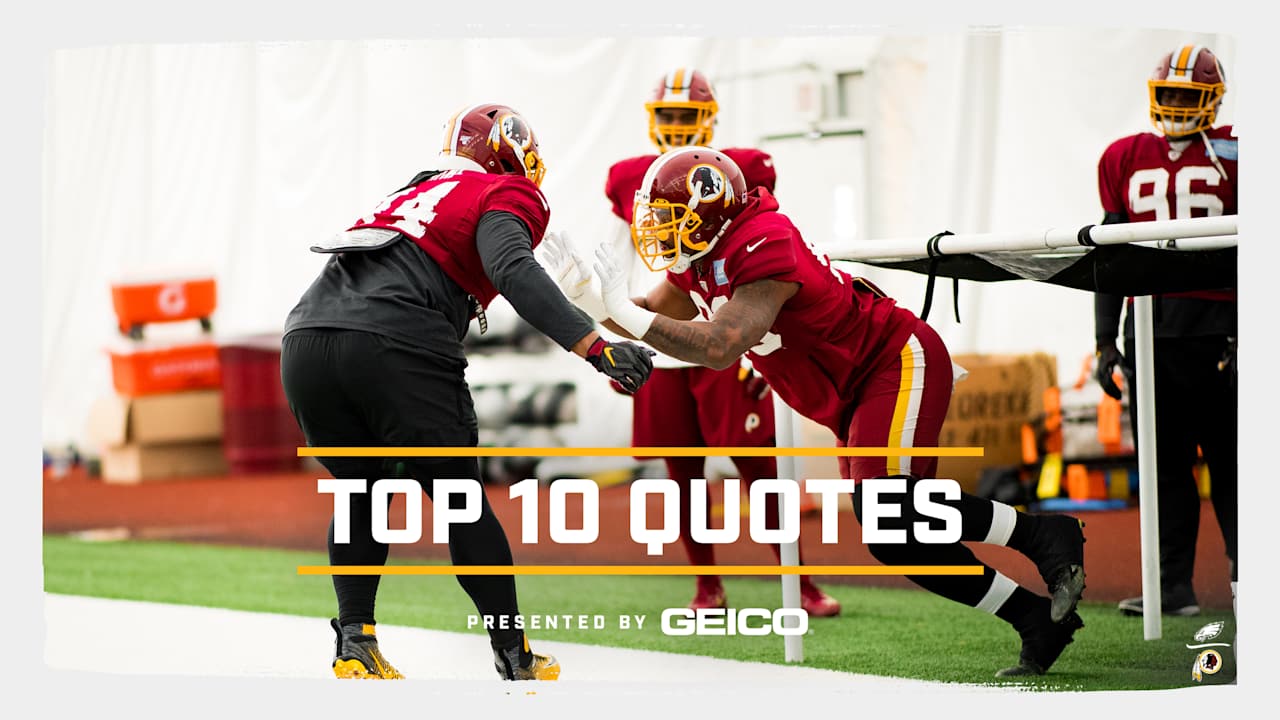 Top 10 Quotes Redskins Eagles Practice Week