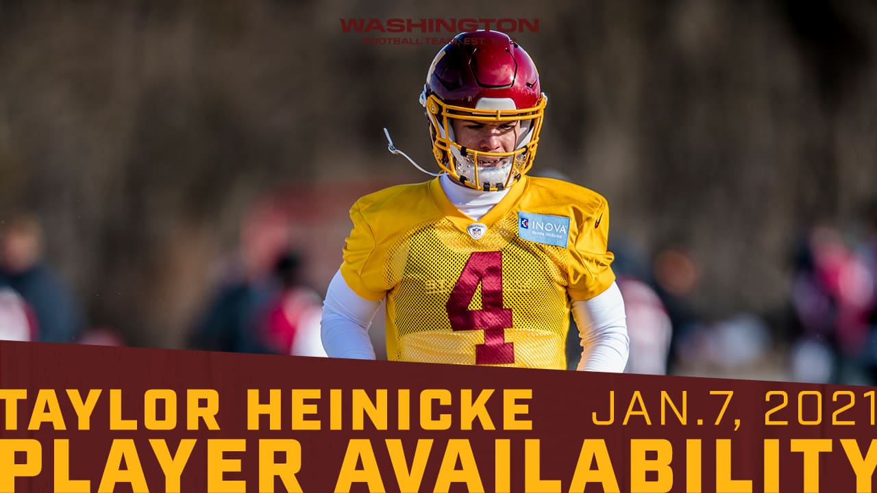 Player Availability: Taylor Heinicke | January 7, 2021