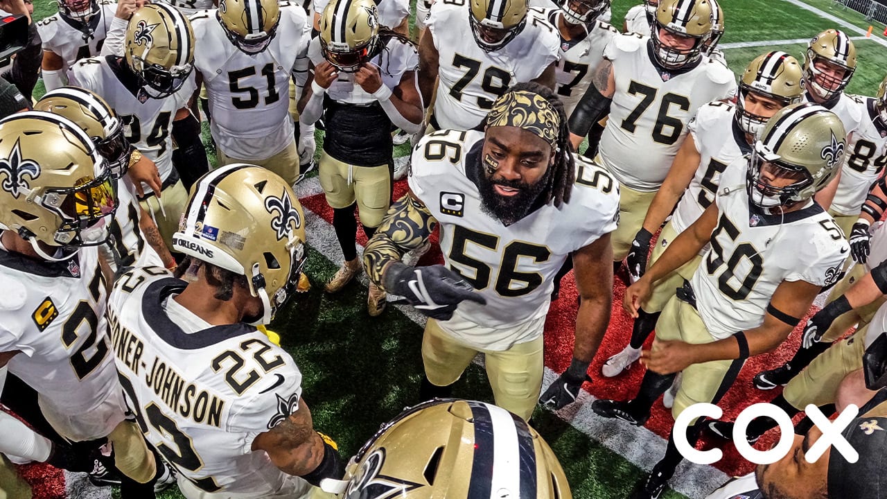 Saints-Falcons Pregame Huddle w/ Demario Davis