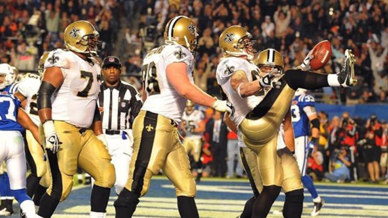 Saints tight end Jeremy Shockey (88) celebrates a touchdown. The New  Orleans Saints defeated the Detroit Lions 45-27 in the matchup held at the  Louisiana Superdome in New Orleans, LA. (Credit Image: ©