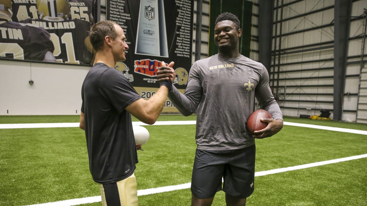 Photos: Zion Williamson joins Saints Quarterback Challenge on July 29, 2019  Photo Gallery