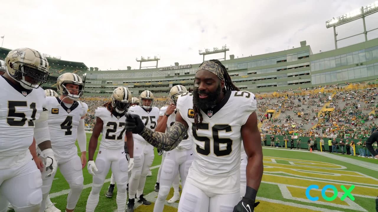 NFL Week 3: Watch Demario Davis lead Saints Pregame Huddle @ Packers