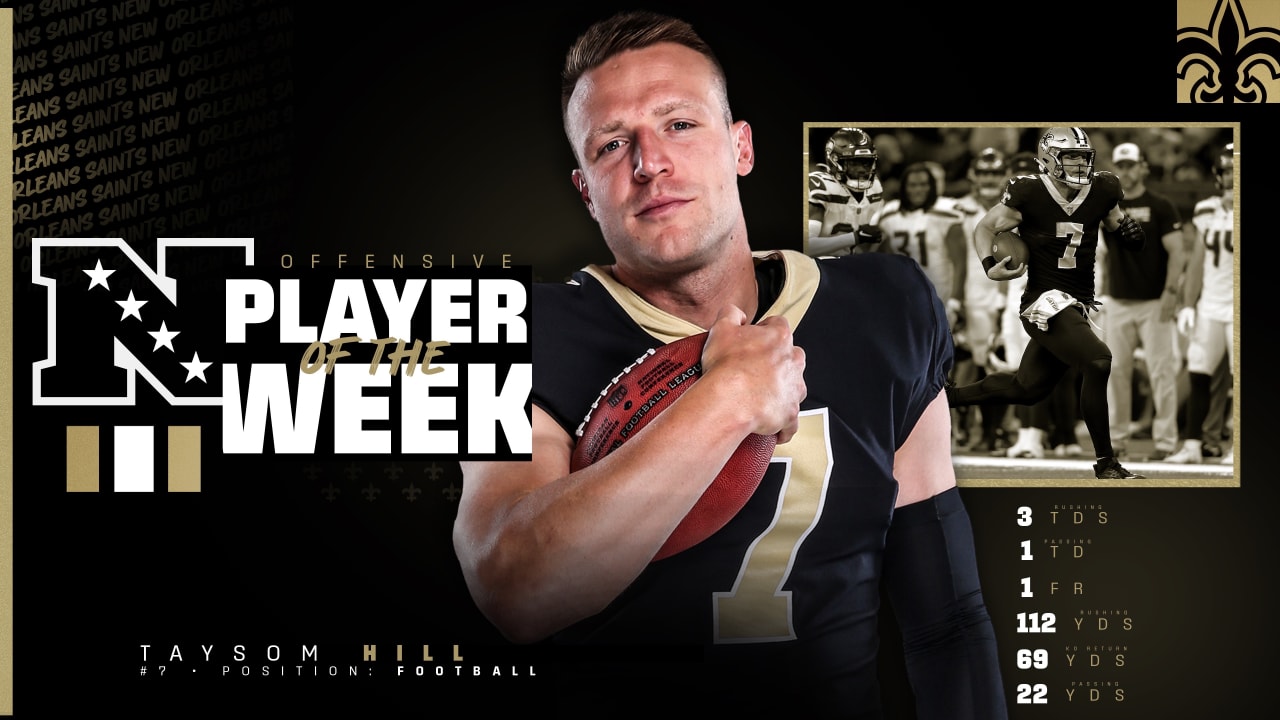 Taysom Hill Earns NFC Offensive Player Of The Week Honor