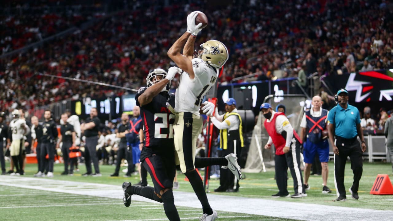 New Orleans Saints' Tre'Quan Smith in action during an NFL football game  against the New York Jets, Sunday, Dec. 12, 2021, in East Rutherford, N.J.  (AP Photo/Matt Rourke Stock Photo - Alamy