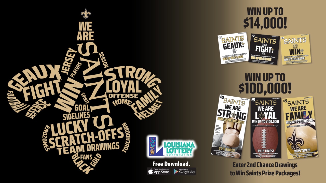 Louisiana Lottery Launches Three New Orleans Saints-Branded