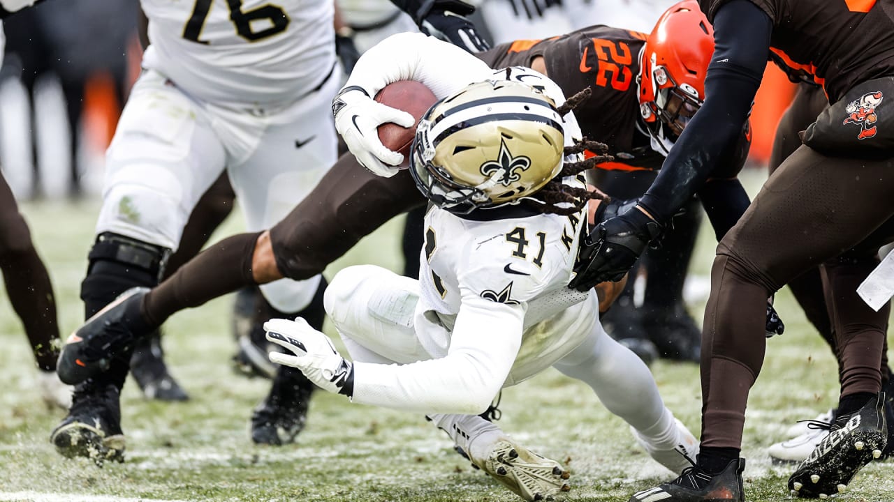 Tony Fields II Cleveland Browns Game-Used #42 Brown Jersey vs. New Orleans  Saints on December 24 2022