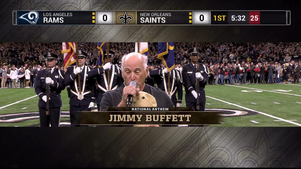 Jimmy Buffet sings National Anthem before NFC Championship