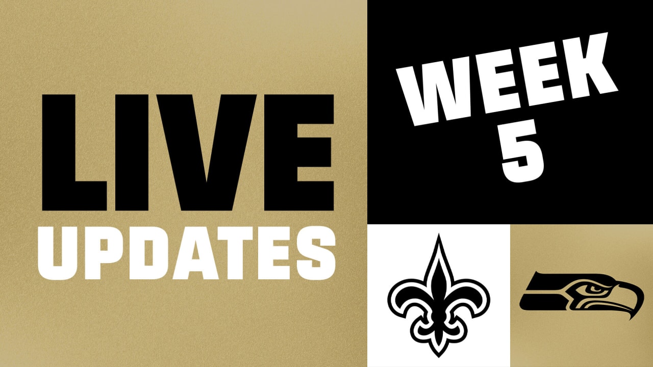 Saints vs. Seahawks Week 5 Live Updates - October 9, 2022 - New