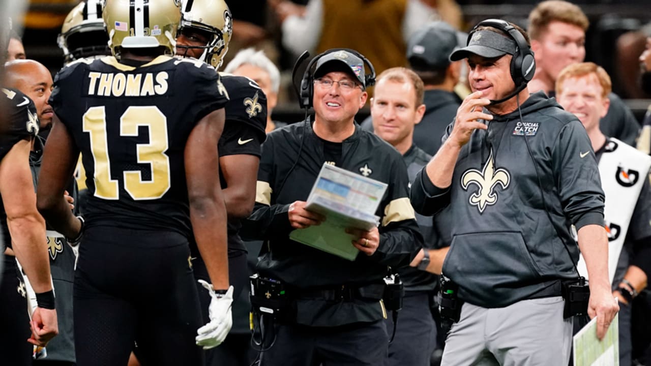 Saints in action offensive coordinator pete carmichael