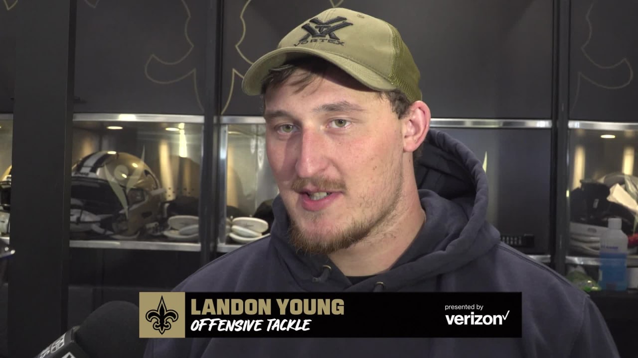 New Orleans Saints offensive tackle Landon Young talks Los Angeles Rams