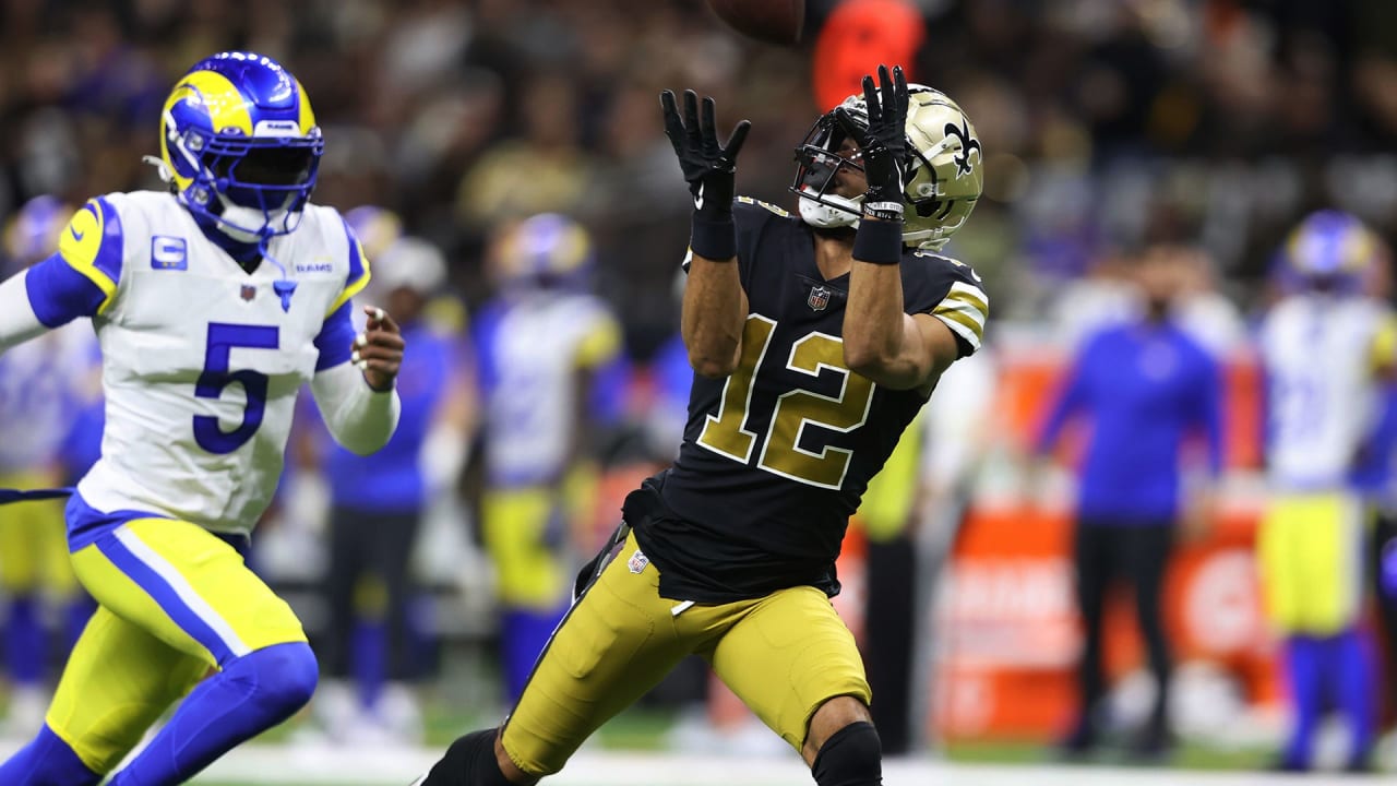 WATCH: Chris Olave catches his first touchdown pass as a Saint