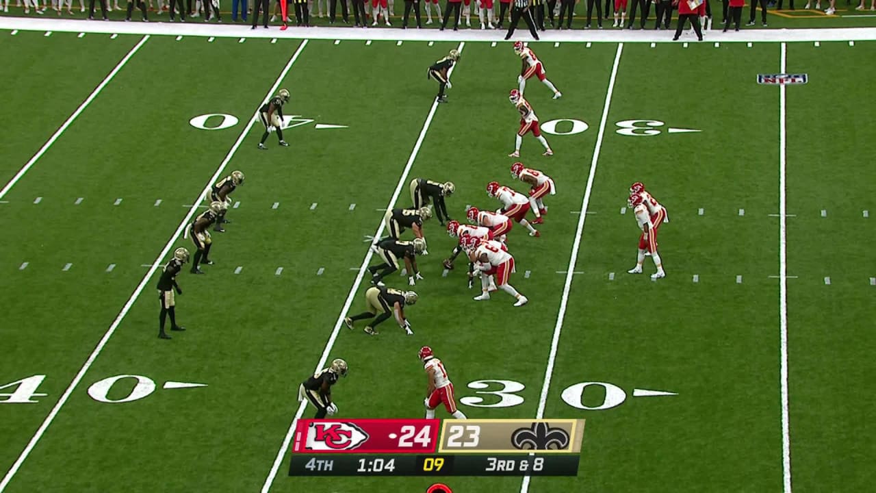 Kyle Phillips INT Keeps Game Alive vs. Chiefs #nfl #saints #shorts 