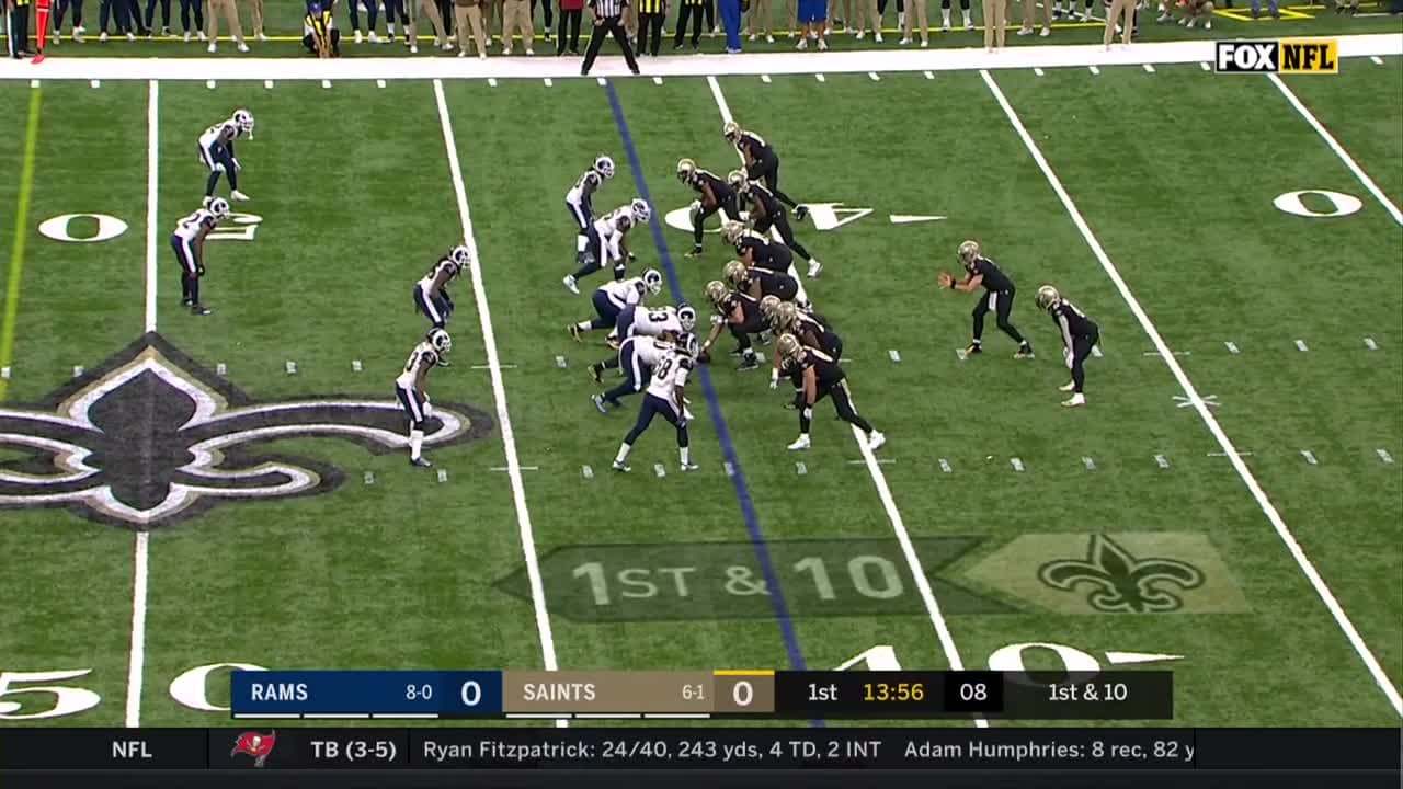 Saints Drew Brees throws the go-ahead touchdown pass to wide receiver  Michael Thomas - Gold Medal Impressions