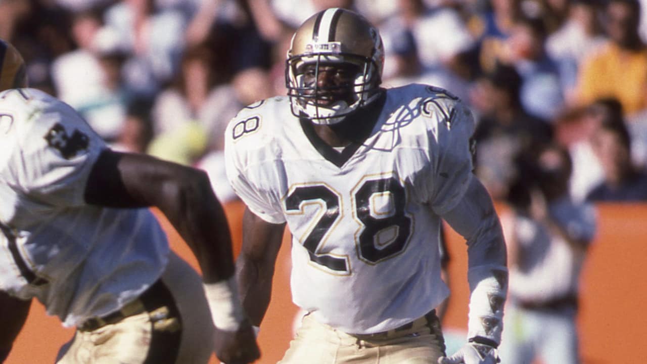 Former New Orleans Saints safety Gene Atkins cheering for both