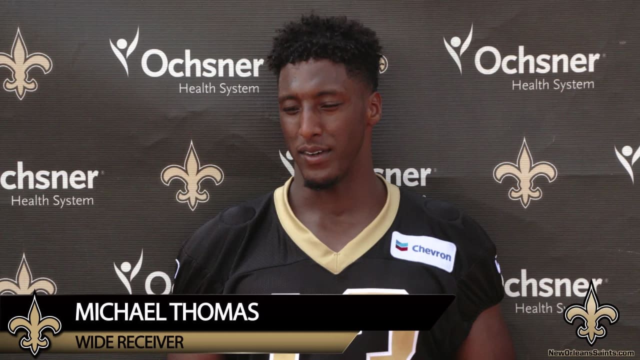 Michael Thomas' Training Camp media availability July 27