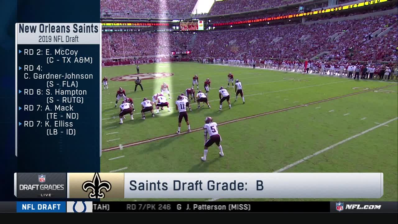 Saints 2019 draft class given B- grade by SB Nation - Canal Street