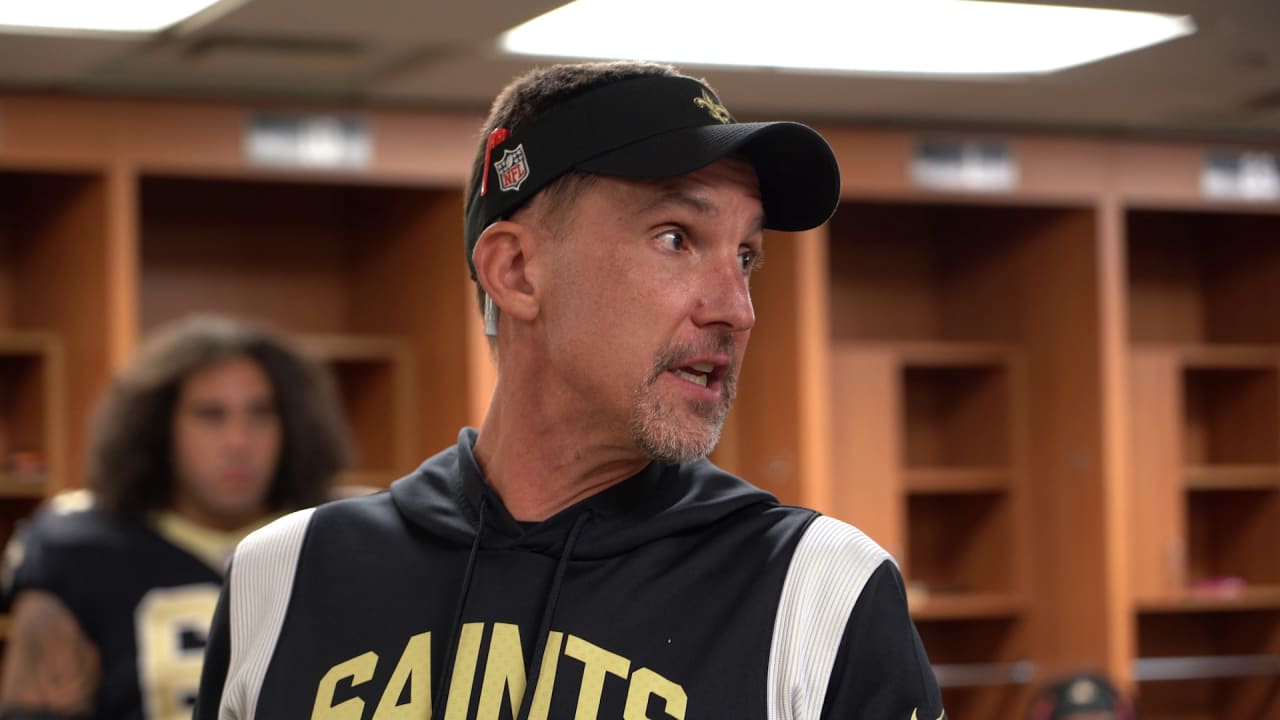 Dennis Allen addresses Saints locker room after Week 1 win vs. Titans