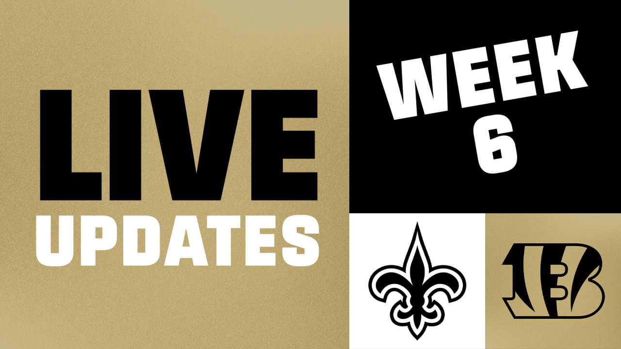 Cincinnati Bengals at New Orleans Saints Live Game Updates - October 16,  2022 - NFL Week 6