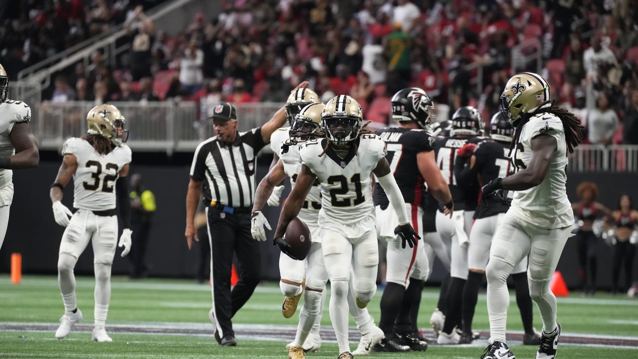 Bradley Roby of the New Orleans Saints looks on during the second