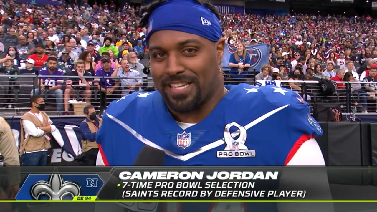 Cameron Jordan discusses Man of the Year nomination at 2022 NFL Pro Bowl