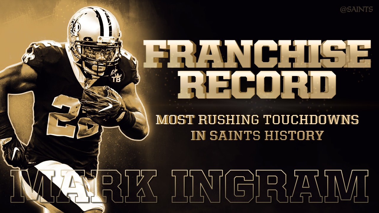 NFL - THREE TDs for New Orleans Saints RB Mark Ingram II on Sunday