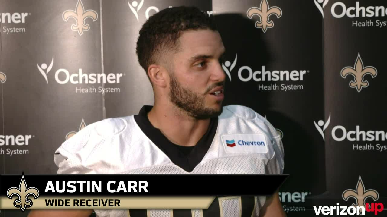 Austin Carr media availability - 2019 Saints Training Camp - Monday
