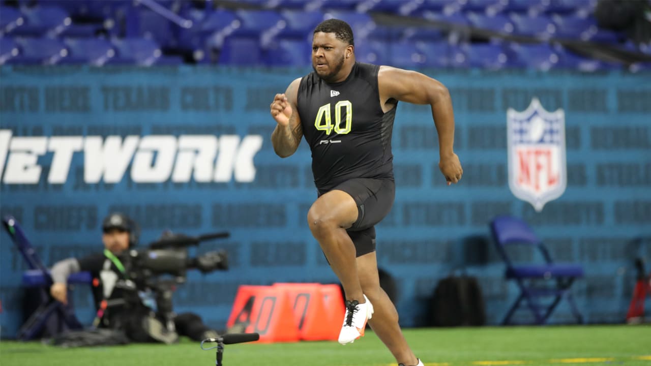 Cesar Ruiz runs official 5.08 in 40-yard dash at the 2020 NFL Scouting  Combine