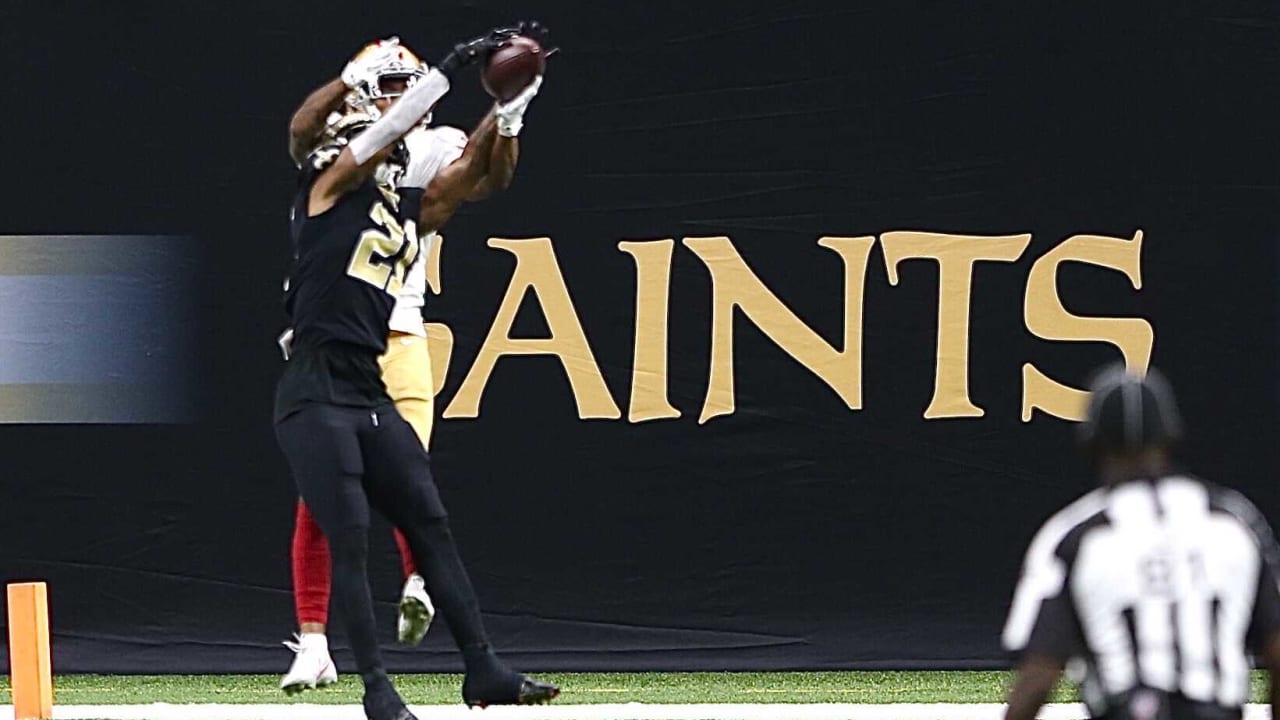 Patrick Robinson clutch interception in the end zone Saints49ers