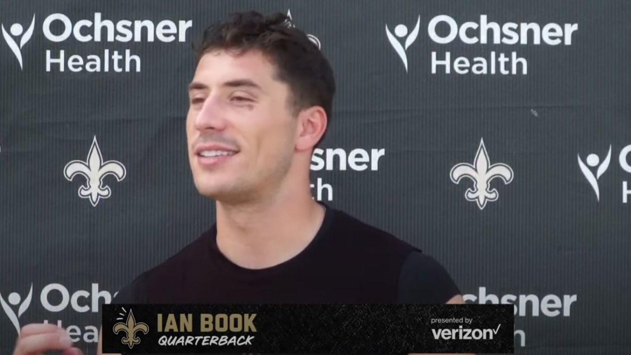 Ian Book Quarterback New Orleans Saints Training Camp Interview 8/9/2021