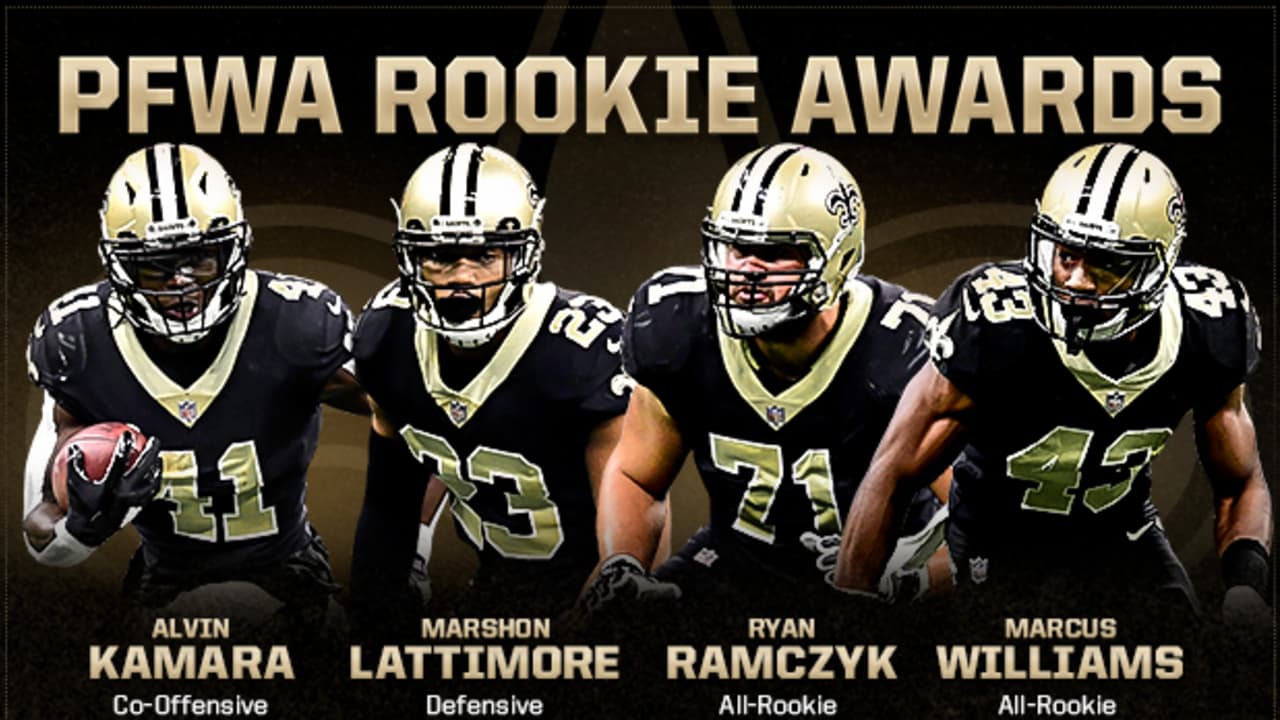 Four Saints rookies selected to Pro Football Writers of America All
