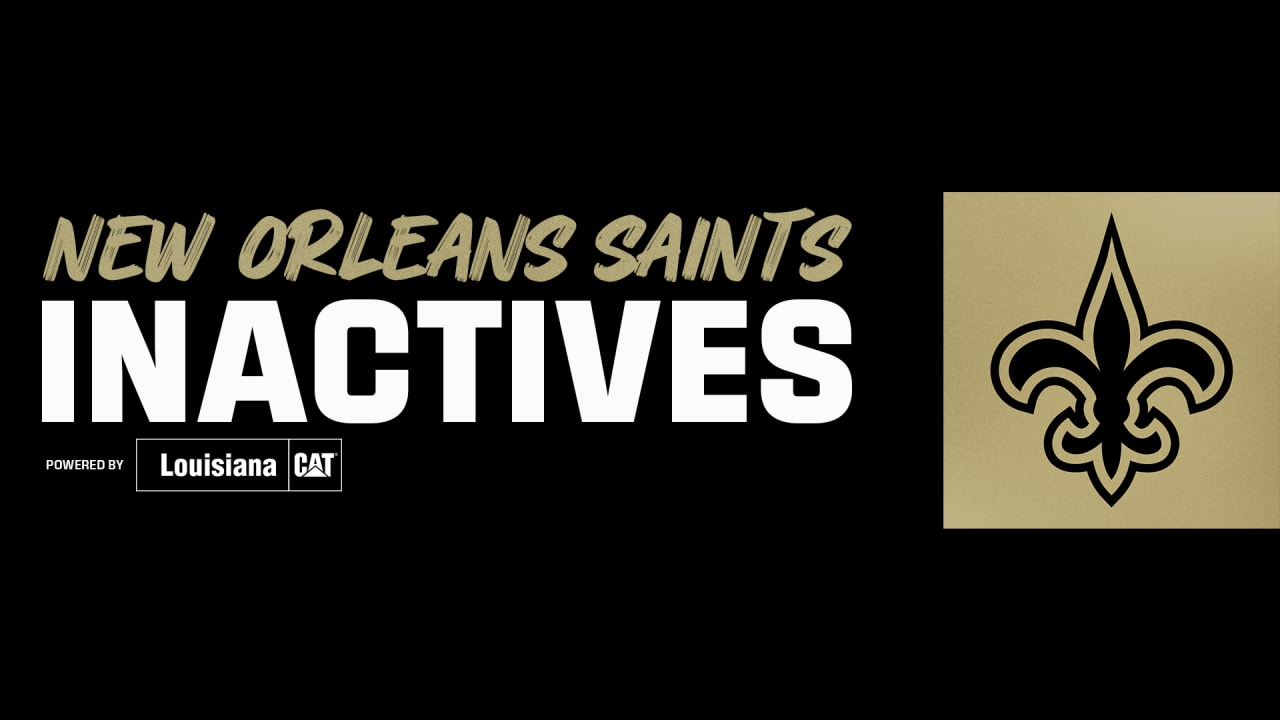 New Orleans Saints vs. Tampa Bay Buccaneers Inactives - Canal