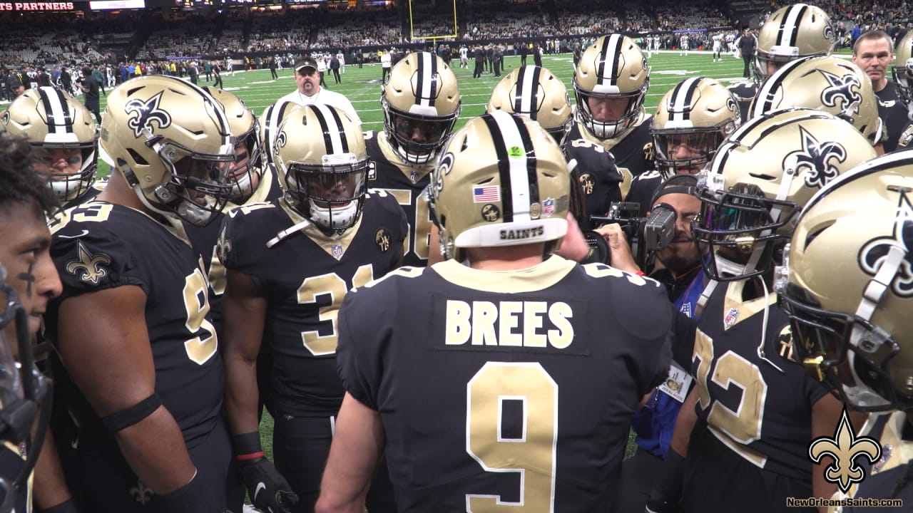 Saints Pregame Huddle vs. Vikings