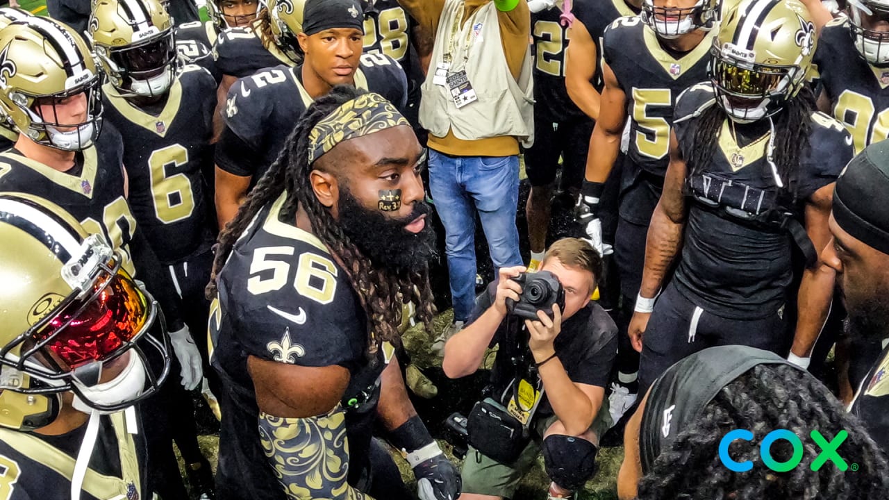 Thursday Night Football: Demario Davis Leads Saints Pregame Huddle Vs ...