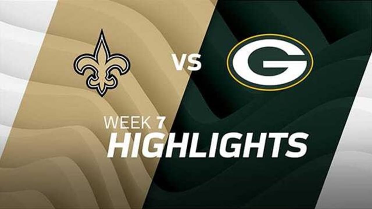 New Orleans Saints vs. Green Bay Packers highlights Week 7