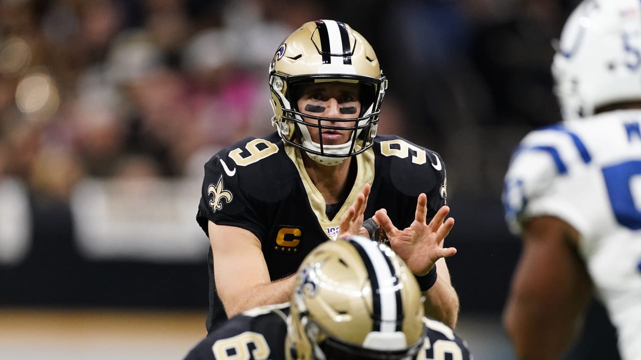 NFC quarterback Drew Brees of the New Orleans Saints (9) throws a pass  during the Pro Bowl, Sunday, Jan. 26, 2020, at Camping World Stadium in  Orlando, Florida. (Photo by IOS/ESPA-Images Stock