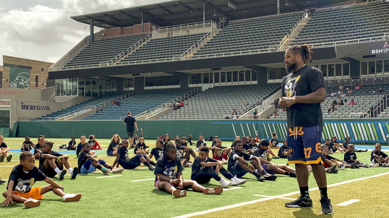 Saints' Cameron Jordan hosts football camp at Tulane's Yulman Stadium