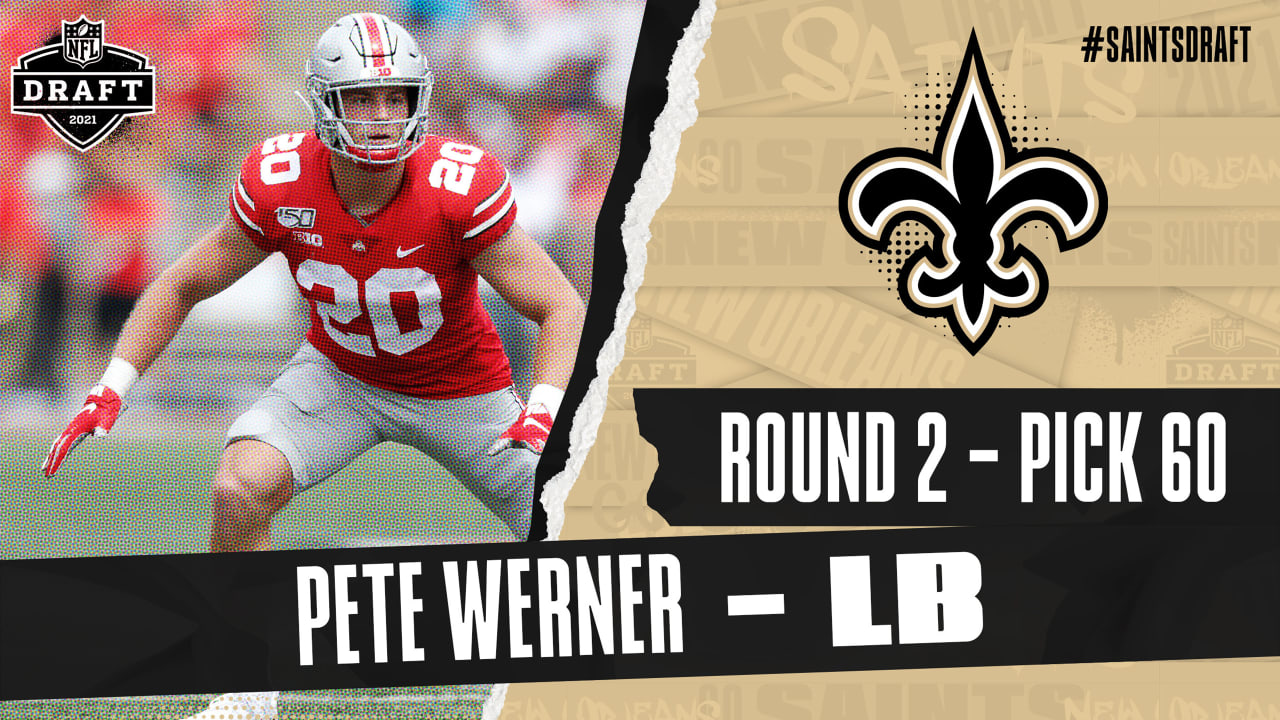 New Orleans Saints Pete Werner, LB 60th pick 2021 NFL Draft - Canal Street  Chronicles