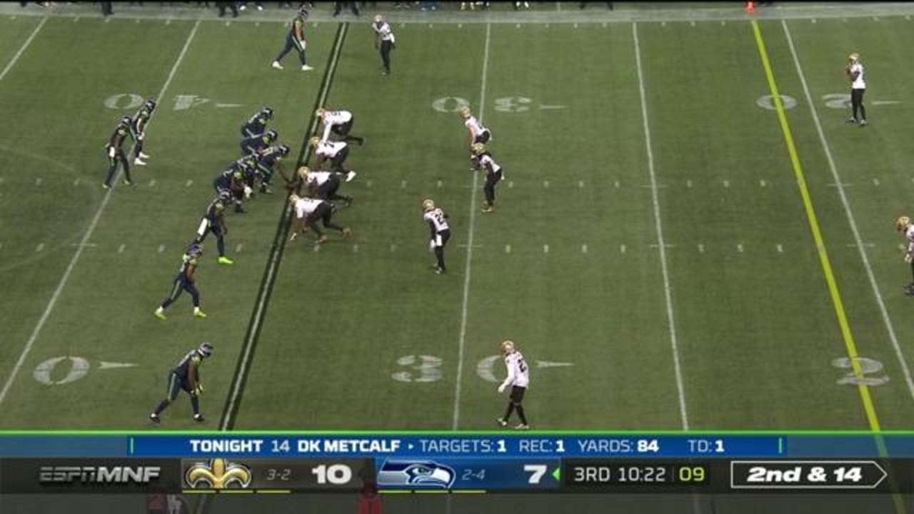 Cameron Jordans Swim Move Leads To Saints Second Consecutive Sack Saints Seahawks Highlights 