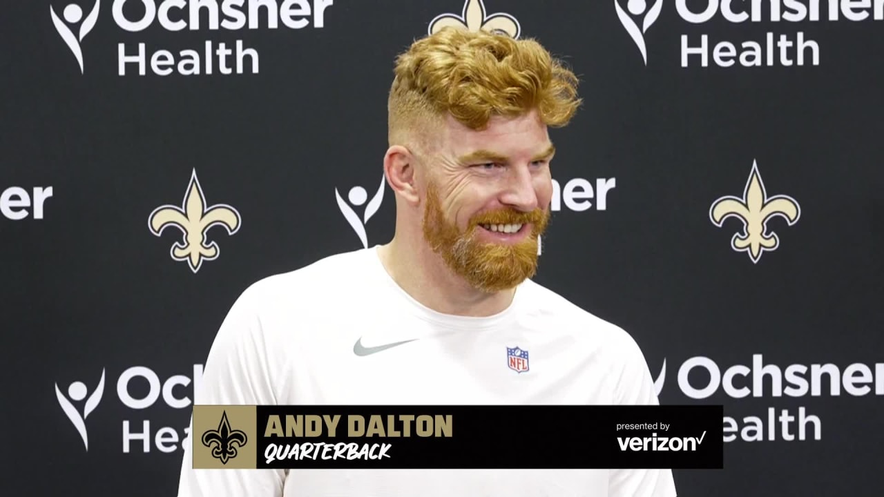 PITTSBURGH, PA - NOVEMBER 13: New Orleans Saints quarterback Andy Dalton  (14) looks on during the national football league game between the New  Orleans Saints and the Pittsburgh Steelers on November 13