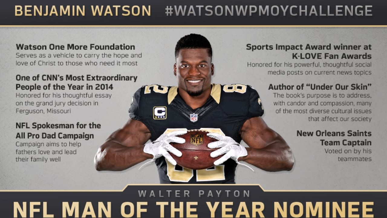 Why Benjamin Watson should win NFL's Walter Payton Man of the Year