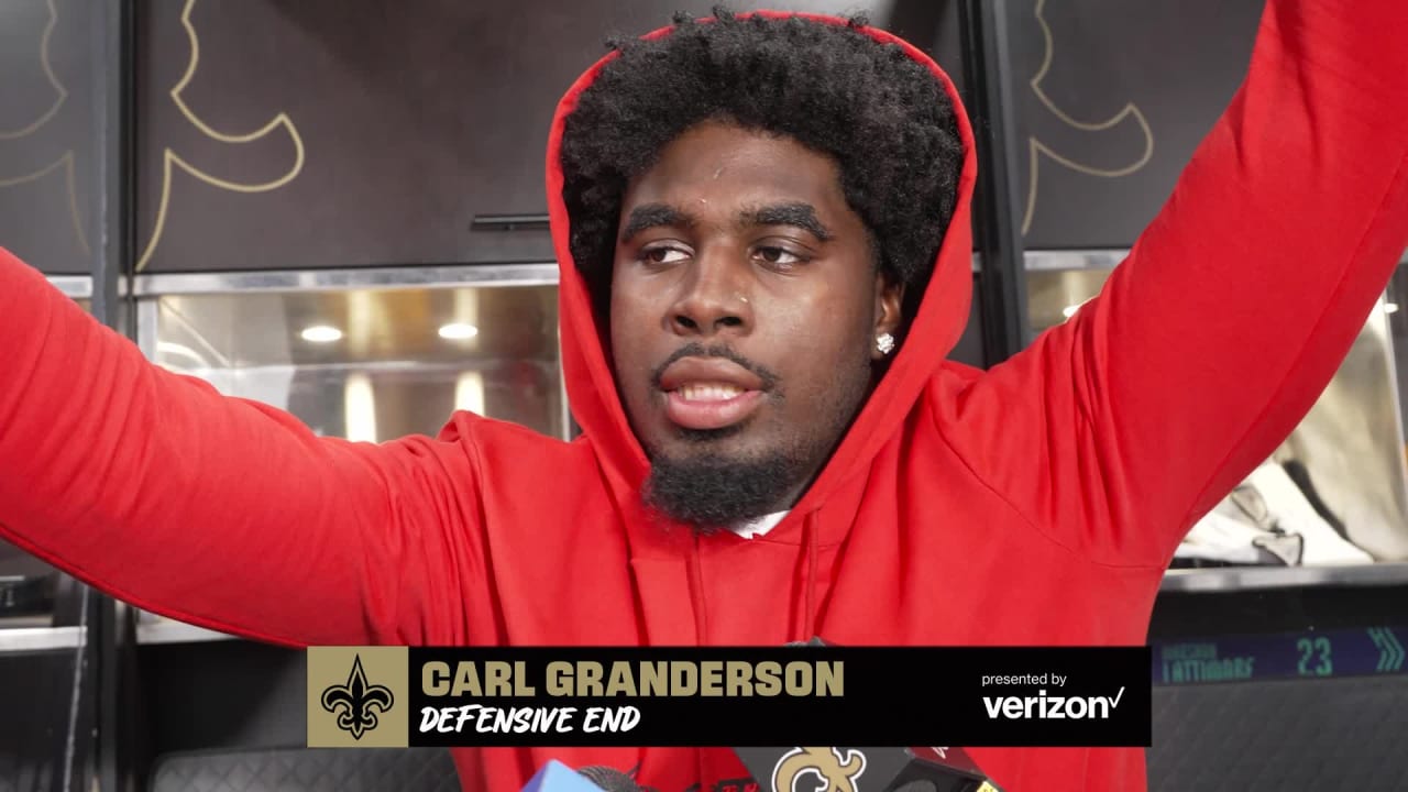 Carl Granderson talks defensive line coach, his advice for rookies on Day  10 of Saints Training Camp 2023