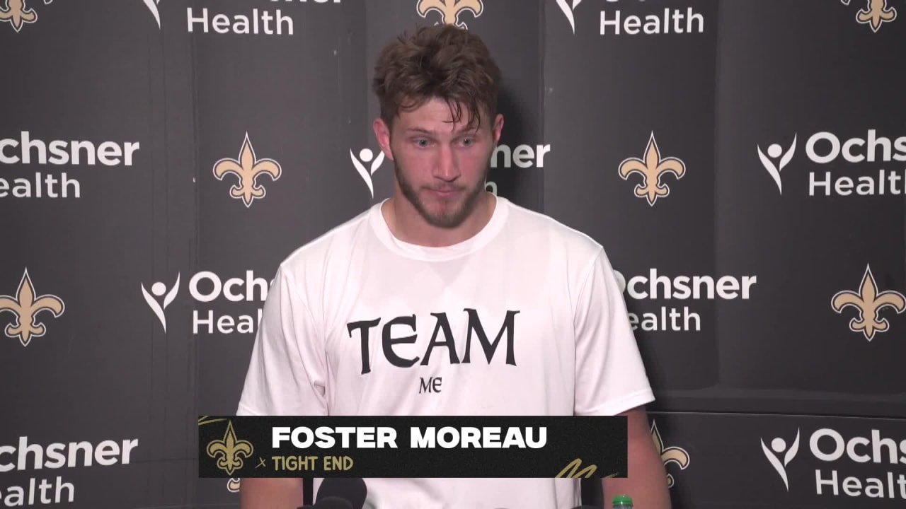 Foster Moreau says he still has his signed Jimmy Graham Saints jersey