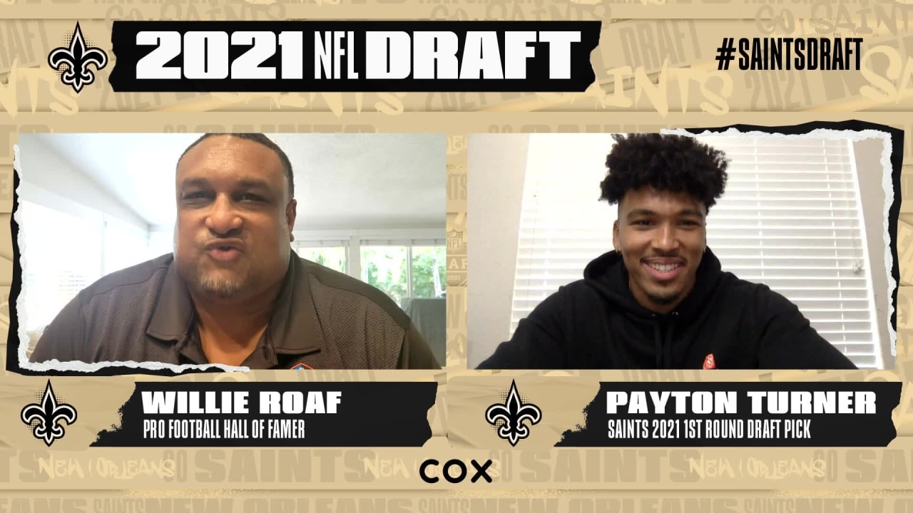 Men's Nike Payton Turner Black New Orleans Saints 2021 NFL Draft
