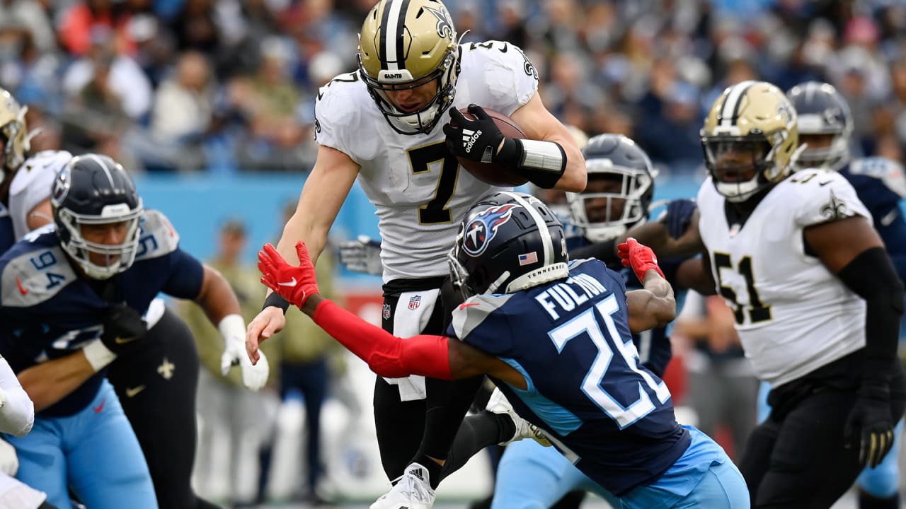 New Orleans Saints Game-Used Football vs. Tennessee Titans on November 14, 2021