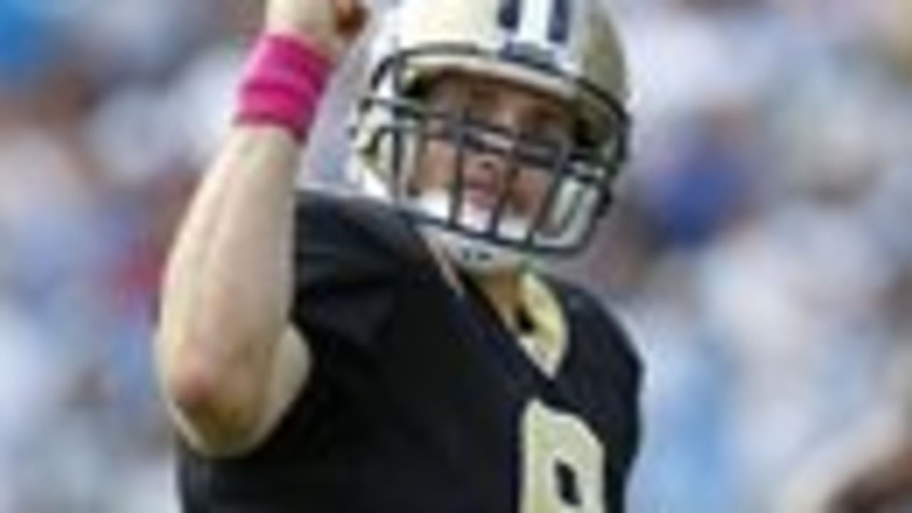 San Diego Chargers quarterback Drew Brees congratulates running