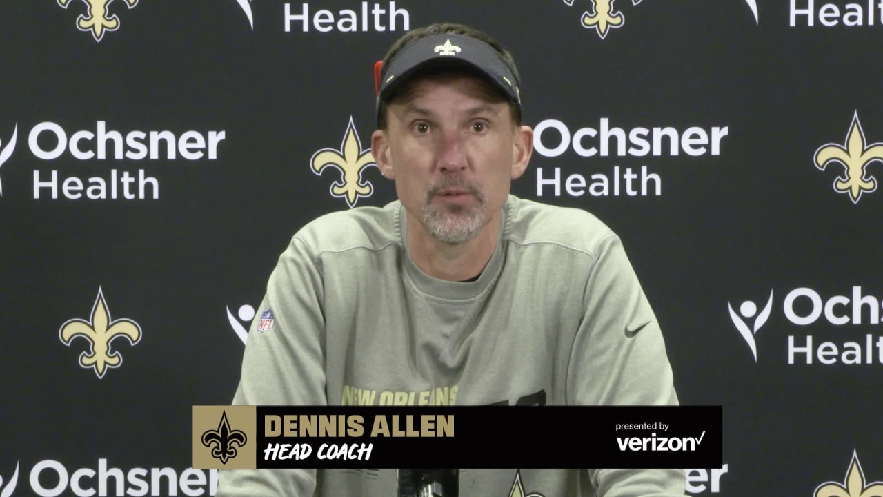 Saints Head Coach Dennis Allen On Roster Ahead Of Thursday Night ...