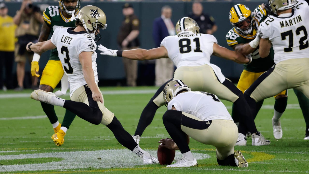 New Orleans Saints cornerback Vincent Gray (35) plays defense during an NFL  preseason football game against the Green Bay Packers Friday, Aug. 19, 2022,  in Green Bay, Wis. (AP Photo/Jeffrey Phelps Stock